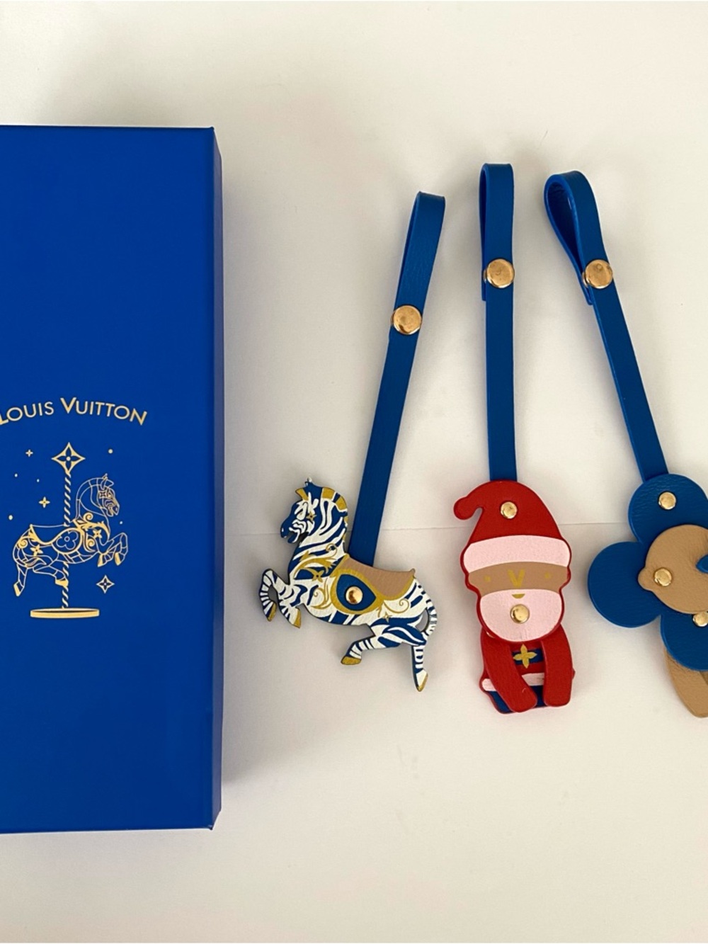 Louis Vuitton GWP Holiday Carousel Leather Ornaments/Bag Charms (set of 3) - Picture 3 of 16